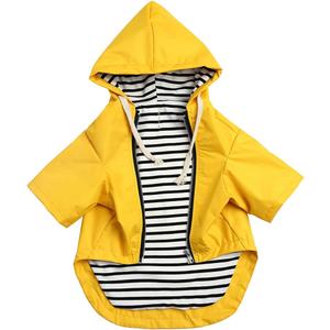 Dog Raincoat rain Jacket Raincoat Dogs Waterproof Small Medium Breeds Zip Closure Storage Pocket Harness Hole Yellow, Medium