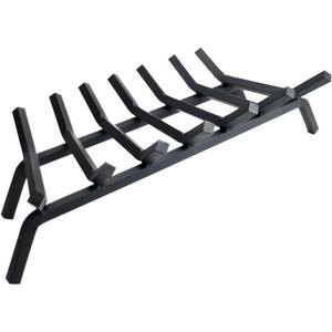 Fireplace Log Grate 30 inch 7 Bar Fire Grates Heavy Duty 3/4” Wide Solid Steel Indoor Chimney Hearth Outdoor Fire Place Kindling Tool Pit Wrought Iron Wood Stove Firewood Burning Rack Holder