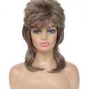 Synthetic Wig for Women Shoulder Length Daily Wear | Heat Resistant Fiber | Natural Looking Layered Shag Wig (Light Brown)