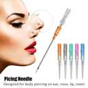 IV Catheter Piercing Needles Mixed 50Pcs 14G 16G 18G 20G 22G Piercing Needles for Ear Nose Lip Belly Navel, Catheter Hollow Needles Start Kits Piercing Supplies