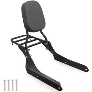 Sissybar Passenger Backrest and Luggage Rack for Honda Shadow Spirit VT750C2 Phantom VT750C2B 2010-2025 (Spirit VT750 Black)