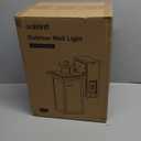 EDISHINE Outdoor Wall Light with GFCI Outlet, Motion Sensor Exterior Lighting Fixture with Water Ripple Glass, Waterproof Dusk to Dawn Outdoor Wall Sconce for Porch Front Door Garage Patio