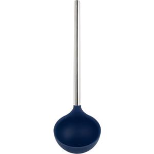 Tovolo Silicone Ladle With Stainless Steel Handle, Spoon With Reinforced Nylon Core, Perfect Kitchen Utensil for Soup, Stew, Sauce & Punch, Deep Indigo
