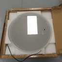 KWW Round Mirror Bathroom LED Lighted Mirror, Illuminated Dimmable Anti-Fog Wall-Mounted Makeup Vanity Mirror with Lights (23.5" L x 23.5" W) : Home & Kitchen