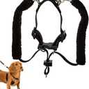 Sporn Original Training Halter, Small Dog Harness No Pull with Black Padded Sherpa Sleeves, Breathable No Pull Dog Harness for Small Dogs, Provides to All Small Sized & Toy Breeds, S