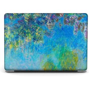 Compatible with MacBook Pro 13 inch Art Case Skin, 2022, 2021, 2020-2018 Release A1708 Plastic Watercolor Hard Shell with Keyboard Cover & Screen Protector (Wisteria by Claude Monet)