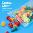 Plastic Bags, 1200pcs 4 x 6 inch 2 mil Thick, Zip Bag, Clear Jewelry Bags, Baggies with Resealable Zip Bag for Small Business, Daily Vitamin, Jewelry, Candy