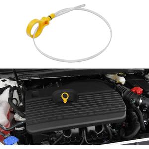 Oil Dip Stick for Checking Oil Fluid, Engine Dipstick Indicator, Stainless Steel Automotive Engine Fluid Level Indicator Tool Compatible with Ford Lincoln, Replaces OEM# CJ5Z-6750-A