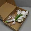 Tulips Calla Lily Artificial Flowers | Real Touch |Bridal Bouquet | Wedding Bouquet Home Dcor Party (White,1 Bouquet)