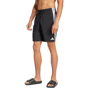 adidas Men's 3-Stripes 8-Inch Swim Shorts (XX-Large, Black/White)