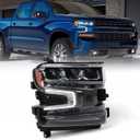 Full LED Headlight Assembly for Chevy Silverado 1500 2019 2020 2021 2022 Pickup Truck LT/LT Trail Boss/LTZ 1500 Head Light Lamp Right Passenger Side GM2503497 84621851(Not for Halogen Model)
