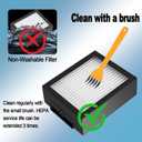 Replacement Parts for Roomba iRobot i7 i7+ i3 i3+ i4 i4+ i5 i5+ i6 i6+ i8 i8+ E5 E6 E7 I,E &j7 j6 j5 and Plus Version,(1 Set Rubber Brush,4 Side Brush)