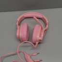 Gaming Headset with Microphone for Pc, Xbox One Series X/s, Ps4, Ps5, Switch, Stereo Wired Noise Cancelling Over-Ear Headphones with Mic, RGB, for Computer, Laptop, Mac, Nintendo (Pink)