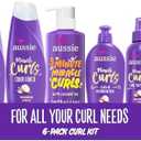 Aussie Miracle Curls Set: Shampoo, Conditioner, Deep Hydration, Spray Gel, Detangling Milk, and Oil Hair Treatment, Curl Oil, Coconut & Jojoba, Frizz Control, 5 Pieces