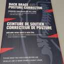 Fit Geno Back Brace Posture Corrector for Women and Men, Shoulder Straightener, Adjustable Full Back Support, Upper and Lower Back Pain Relief - Scoliosis, Hunchback, Hump, Thoracic, Spine Corrector (Medium/Large, Black)