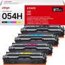 054H Toner Replacement for Canon 054 Toner Cartridge Set - Compatible with Canon MF642cdw Toner Cartridges Work for Color imageCLASS MF642cdw MF644cdw MF641CW LBP622Cdw | 4 Pack with CRG-054H Black