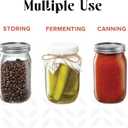 [6 Pack] 16 oz. Regular-Mouth Glass Mason Jars with Metal Airtight Lids and Bands for 1 Pint Canning, Preserving, & Meal Prep