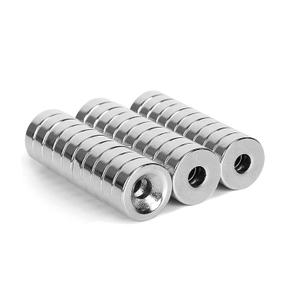 30 Pieces 10 x 3mm with 3mm Countersunk Hole Disc Fastener Magnets Rare Earth Refrigerator Neodymium Magnets - 0.4 inch D x 0.11 inch H with 0.11 inch D Screw Hole