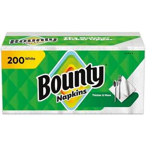 Bounty Paper Napkins, White, 800 Count, Packaging may vary Pack of 4