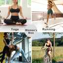 Comper Y Back Sports Bra for Women Low Impact Racerback Workout Bras Sexy Thin Straps Yoga Sport Bras with Removable Pads(White-XL), X-Large (White, XL)