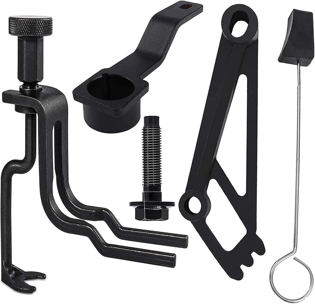 Engines Repair Tools Kit-Valve Spring Compressor Tool, Crankshaft Positioning Tool, Cam Phaser Holding Tool, Timing Chain Locking Wedge Tool, Crankshaft Pulley Bolt for Ford 4.6L 5.4L 6.8L 3V Engines
