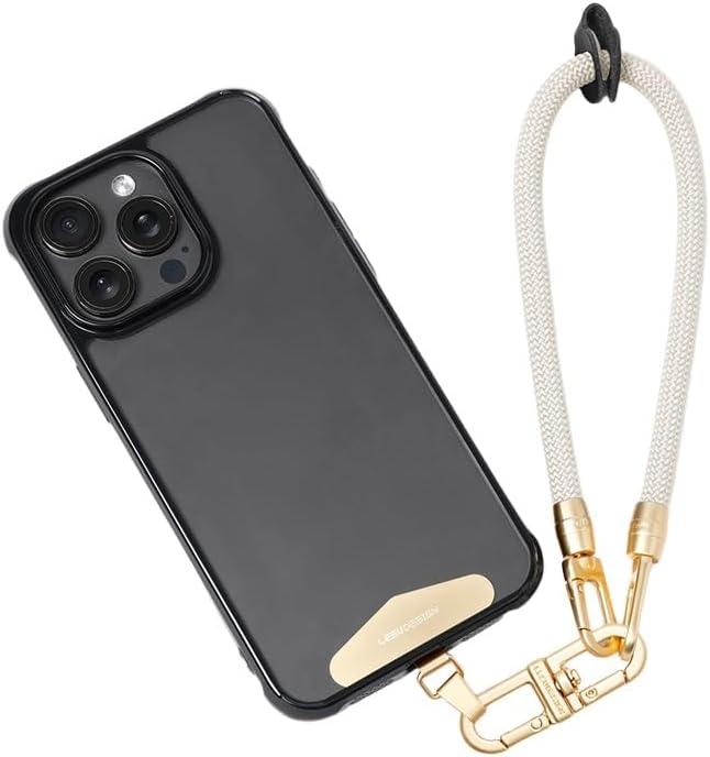 Multi-Use Cell Phone Wrist Strap for iPhone 16 Pro Max, Anti-Slip Wristlet with Secure Metal Clip&Tether for Samsung, Motorola, Pixel, Keys, AirPod and Other Mobile Devices | Thick Rope - 11.8 Inches