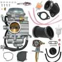 0470-352 Carburetor Fit for Arctic Cat 250 1999-2001 Arctic Cat 300 1998-2000 2X4 4X4 With Airbox Intake Manifold Boot 0470-347 3402-533