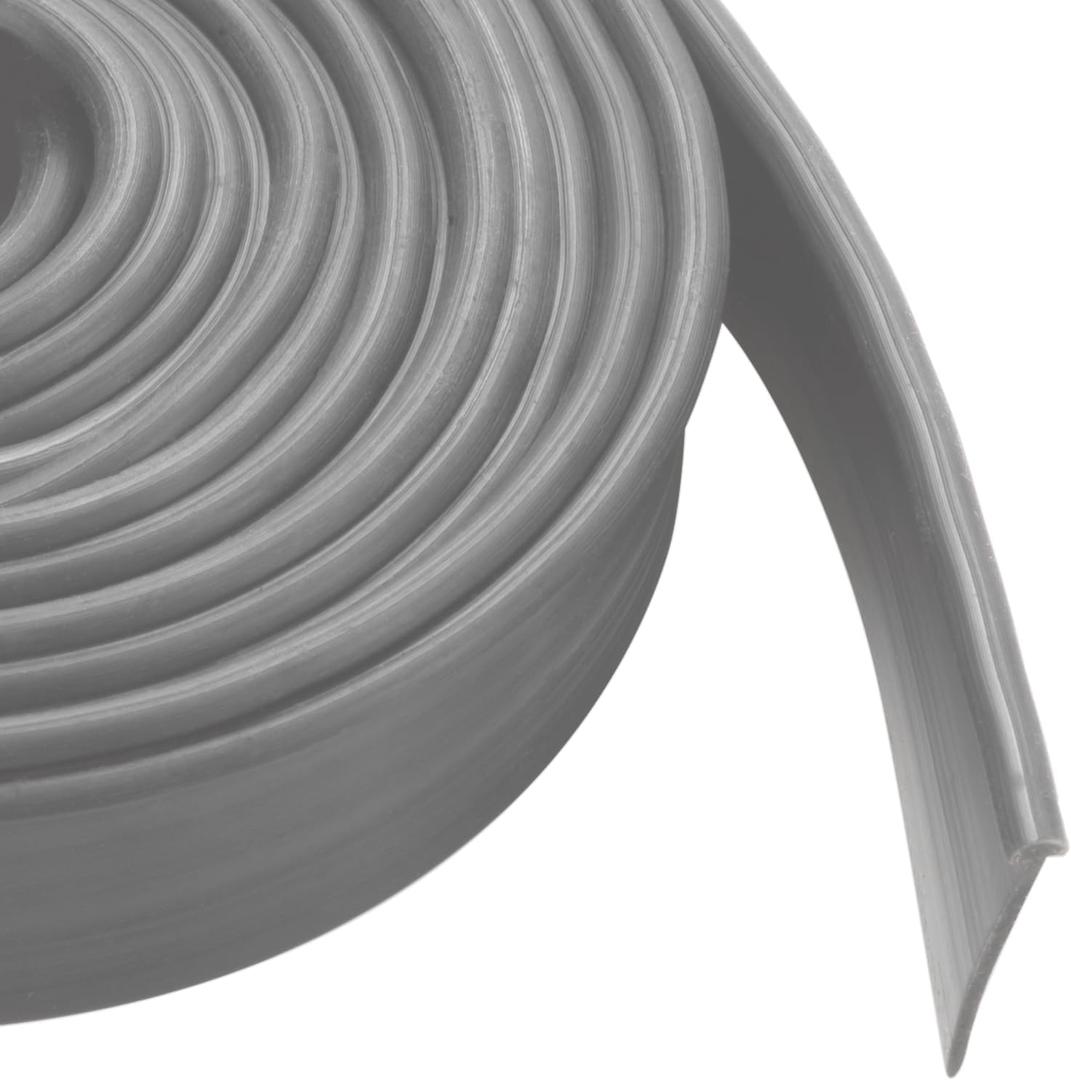 Shower Bottom Waterproof Door Rubber Sweep Trim Black Seal for Home Bathroom, 108 x 13/16 x 5/32 Inch Tee Insert Shape (Grey) (Gray)