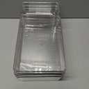 6 Pack Large Clear Plastic Drawer Organizer Trays, Acrylic Kitchen Drawer Organization and Storage Dividers, Non-Slip Storage Bins for Makeup, Kitchen Utensils, Bathroom, Jewelry, and Office Desk