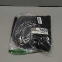 Women's Sweater Dress Crochet Ribbed Knit Ruffle Hem Flared Long Sleeve Mock Neck Mini Dress (Large, Black)