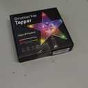 7.6" Christmas Tree Topper Star, RGB LED Lighted Star Tree Top w/Remote Control&APP, Scene Mode, DIY, Dimmable, Timer, Multicolour Lighted Treetop for Xmas Trees Holiday Party Gift Decorations