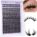ALICE Lash Clusters Wispy Eyelash Clusters 168pcs 10-18mm Cluster Eyelash Extensions Natural Volume Lash Extensions DIY Individual Lashes Clusters with Soft Thin Band