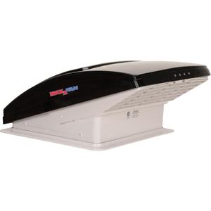 MAXXAIR Maxxfan Deluxe Vent, Fan and Vent Cover All in One - Powerful 4-Speed Reversible Fan with Thermostat, Built-in Rain Cover, Exhuast Air Only, Fits 14"" x14 Roof Openings, Smoke (00-06401K)
