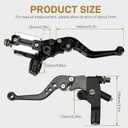 Universal Motorcycle 7/8" 22mm Handlebar Brake Master Cylinder Reservoir Adjustable Clutch and Brake Lever CNC Left & Right Set for Harley Honda Kawasaki Suzuki Yamaha (Black)