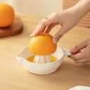Ceramic Lemon Juicer Reamer Manual Citrus Lime Hand Squeezer Bowl with Handle and Pour Spout, Handheld, Easy to Use and Clean