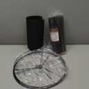 GO&SO Black Lamp Shades Set of 2, Drum Lampshades with Laser Drilling Design, Medium Lampshade 13" Top x 13" Bottom x 10" High, Lamp Shade For Tablelamp,Floor Lamps,Wall Hanging, Assembly Required