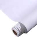 Self Adhesive Solid Color Matte Textured Vinyl Paper Peel Stick Waterproof Shelf Drawer Liner Cabinet Sticker 15.8inch by 98inch (White)