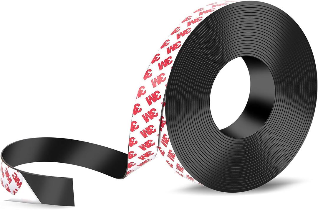 Strong Adhesive Magnetic Tape Strip Roll- 0.78" x 32ft, Cuttable Magnetic Sheets for,DIY Art Projects, Whiteboards, Fridge Organization - Ideal for Home, School, Office Use.(0.06" Thick)