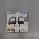 SENSO Bluetooth Headphones, Best Wireless Sports Earbuds w/Mic IPX7 Waterproof HD Stereo Sweatproof Earphones for Gym Running Workout Noise Cancelling Earphones Earbuds Noise Cancelling Headsets