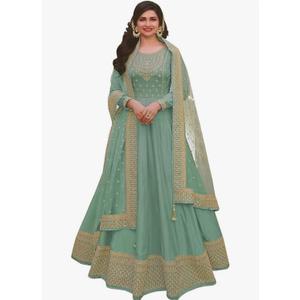 Heni Fashion Ready To Wear Indian/Pakistani Bollywood Party Wear Wedding Long Anarkali Gown Suit for Women, XL