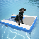 Inflatable Water Ramp for Dogs 60" L x 40" W - Durable, Puncture-Resistant Surface Ensures Safe and Easy Access to Water for Dogs Up to 230 Pounds, Perfect for Pools, Lakes, and Beaches
