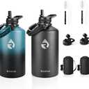 RAYMYLO One Gallon Water Bottle Insulated 128 oz 2 Pack, Stainless Steel