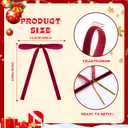 3 x 32pcs Velvet Bows for Christmas Tree Decorations, Pre-Tied Christmas Velvet Bows for Wreaths, Gift Wrapping, Garland, Fireplace Decor. (3/8" W, 5 * 7in) (Burgundy)