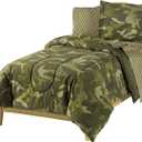 everydayhomeoutlet Dream Factory Boys Army Green Desert Camo Comforter Set, Multi, Twin