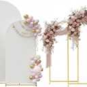 Set of 3 Metal Arch Backdrop Stand with Cover Set, (8FT, 7.2FT, 6.6FT Wedding Arch and Cover Set), Backdrop Arch for Party, Baby Shower, Birthday, and Graduation Ceremony