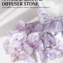 2 x Essential Oil Diffuser Set, Natural Crystal Stone, Freesia Aromatherapy Diffuser, Home Fragrance, Reed Diffuser, for Bedroom, Bathroom, Shelf Decor