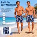 GINGTTO Men's Beach Shorts Bathing Suits with Mesh Lining (XS)