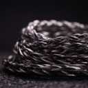 2 x Yongse White Zebra 0.78 2pin Earphone Upgraded Replacement Cable 7N Monocrystalline Copper Silver Plated IEM Monitors Headphone Audiophile Cables (4.4mm)