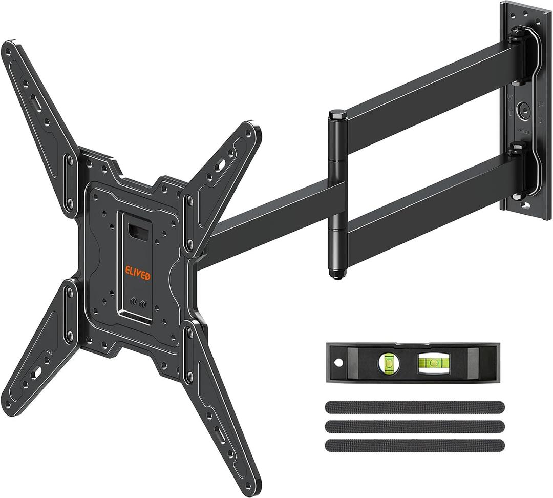 ELIVED 31.3 Inch Long Arm TV Mount for Most 32-65 Inch TVs, Swivel and Tilt Long Extension TV Wall Mount, Full Motion Wall Mount Bracket Max VESA 400x400mm, Holds up to 99 lbs.