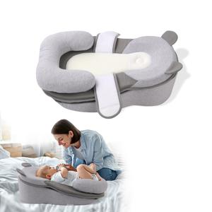 Rootling Baby Feeding Pillow, Anti Overflow Feeding Pillow for Reducing Spit-Up, Safety Nursing Pillow, Baby Lounger Reflux Wedge Breastfeeding, Removable top and Bottom